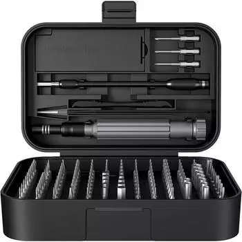 LuxusKollektion Schraubendreher-Set 150-in-1, 140 magnetische Bits, Torx, Sechskant, schwarz