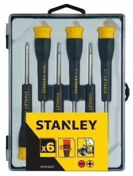 Stanley Präzisions-Schraubendreher-Set Schlitz/Kreuz, 6-tlg. (STHT0-62631)