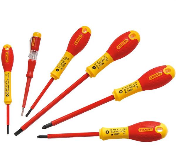 Stanley FatMax Set Schlitz isoliert/Pozidriv isoliert/Tester 6-tlg. (65-443)