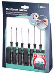 Wera Elektroniker-Schraubendrehersatz + Rack 6tlg. (2052/6)