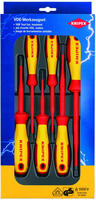 Knipex 00 20 12 V02, Knipex VDE Schraubendreher-Set 6teilig Schlitz, Kreuzschlitz