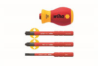 Wiha - Schraubendreher Mit Bithalter Set Electric Slimvario&reg; (41230), 4 Tlg., Griff