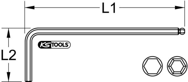 KS Tools Innensechskant 151.2874 - 3 mm