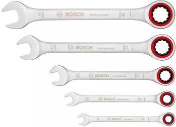 Bosch Ringmaulschl&uuml;ssel-Set mit Ratsche 5-tlg. (1600A02Z3D)
