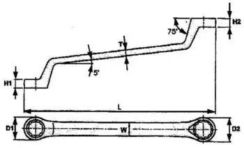 Teng Tools Doppel-Ringschl&uuml;ssel 18x19mm (631819)