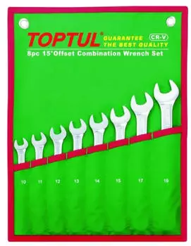 Toptul Maul-Ringschlüsselsatz 8-tlg. 10-19mm 15° (GAAA0804)