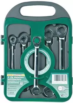 Mannesmann Gabel-Knarren-Ringschlüsselsatz 5-tlg., 10-19mm (M19827)