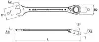 MOB 9002130001 Ring-Ratschenschl&uuml;ssel Schl&uuml;sselweite (Metrisch) 13mm