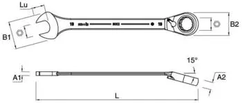 Peddinghaus Ringratschenschl&uuml;ssel 13mm Chrom-Vanadium (9002130001)