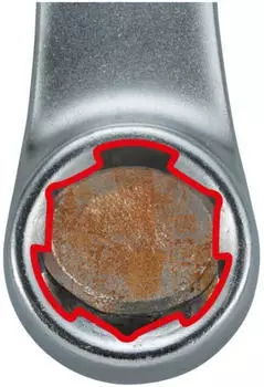 KS Tools RESCUEpower Doppel-Ringschl&uuml;ssel gekr&ouml;pft 18x19mm (517.1563)