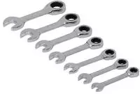 Kurze Ratschenschl&uuml;ssel 8&ndash;19 Mm Set 7-tlg.