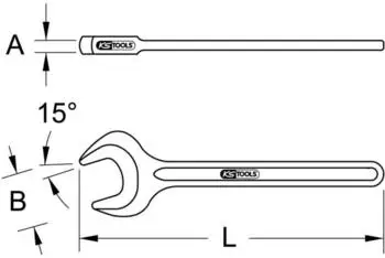 KS Tools BRONZEplus Einmaulschl&uuml;ssel 2-9/16" (963.7252)