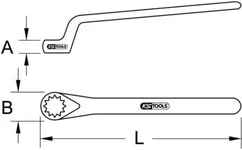 KS Tools Isolierter Ringschl&uuml;ssel, gekr&ouml;pft, 7mm (118.1307)