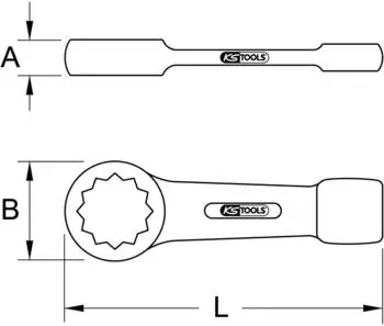 KS Tools Schlag-Ringschl&uuml;ssel 1" (517.2348)