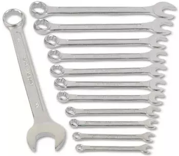 Mannesmann Gabel-Ringschl&uuml;sselsatz 12-tlg. Chrom-Vanadium 6-22mm (M 130-12)