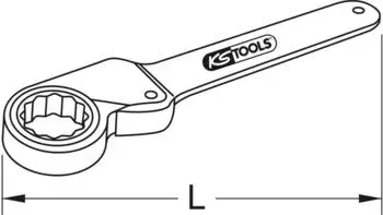 KS Tools BERYLLIUMplus Zahnradknarre 32 mm mit 12-kant-Ring (962.0132)