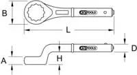 Ks Tools Zugringschl&uuml;ssel 517.9110