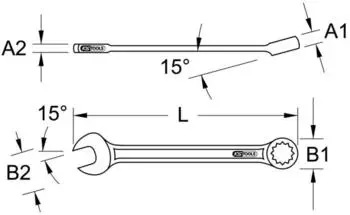 KS Tools BRONZEplus Ring-Maulschl&uuml;ssel 12mm (963.7271)