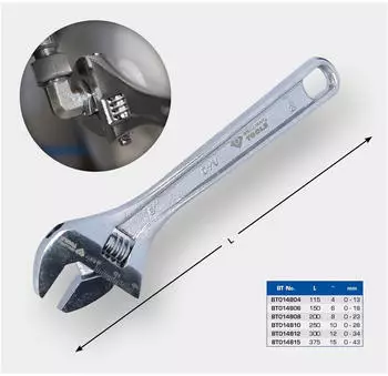 Brilliant-Tools Rollgabelschl&uuml;ssel 15", 0-43mm (BT014815)