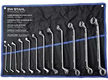 SW-Stahl Doppelringschl&uuml;sselsatz gekr&ouml;pft 6-32mm, 12-teilig (01512L)