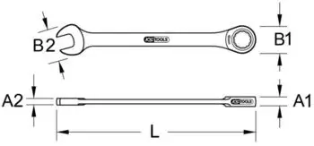 KS Tools GEARplus Ratschenringmaulschl&uuml;ssel 38mm (503.4253)