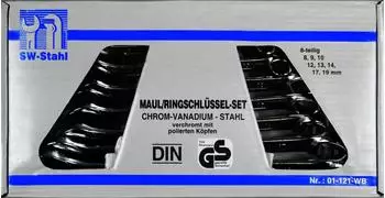 SW-Stahl Gabelringschlüsselsatz 8-19mm, 8-teilig (01-121-WB)