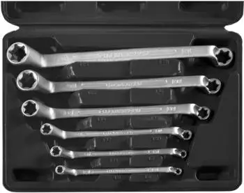 SW-Stahl Doppelringschl&uuml;sselsatz E-Profil E6-E24, gekr&ouml;pft, 6-teilig (01580L)