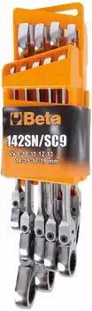 Beta 142SN/SC9 Satz mit 9 Gelenk-Ratschenkombinationsschlüsseln (142SN/SC9)