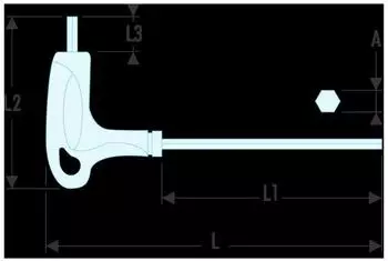 Facom Stiftschlüssel T-Griff 6-Kant SLS 3mm (84TZ.3SLS)