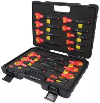 KS Tools Maulschl&uuml;ssel-Satz mit Schutzisolierung, 18-tlg. (118.1500)