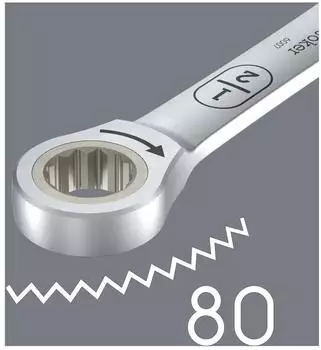 Wera 6007 Joker Maul-Ringratschen-Schl&uuml;ssel, lange Ausf&uuml;hrung, 7/16" (05020363001)