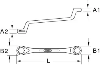 KS Tools 517.0871 517.0871 Doppel-Ringschlüssel Schlüsselweite (Metrisch) 6 - 7