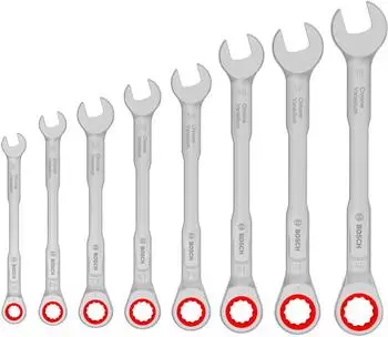 Bosch Ratschen-Ring-Maulschl&uuml;ssel-Set 8-19mm, 8-tlg. (1600A03AG5)