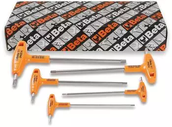 Beta 96TINOX/S5 Innensechskant-Schlüssel-Set gebogen, Edelstahl (000961952)