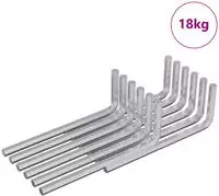 vidaXL Inbusschl&uuml;ssel 4675 Stk. Silber 20 x 52 mm Stahl