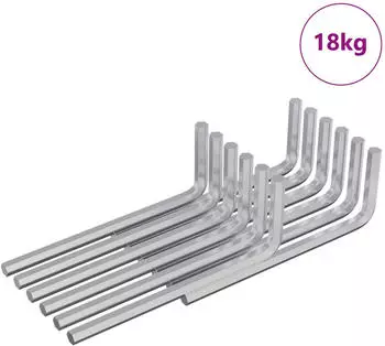vidaXL Inbusschl&uuml;ssel 4675 Stk. Stahl silber 20x52mm