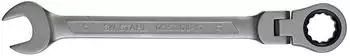 SW-Stahl Gabelringratschenschl&uuml;ssel 17mm mit Gelenk, 72 Z&auml;hne (03530L-17)