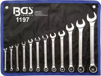 BGS technic KG BGS Maulringschlüssel-Satz, 6-22 mm, 12-tlg.