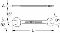 KS Tools 963.7055, KS Tools 963.7055 Doppel-Maulschl&uuml;ssel Schl&uuml;sselweite...