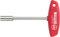 Wiha Steckschl&uuml;ssel Mit Quergriff Innenvierkant Glanzvernickelt 6 Mm (01005)