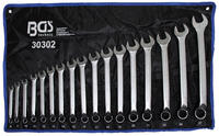 BGS 30302, Bgs Maul-Ringschl&uuml;ssel-Satz - gekr&ouml;pft - SW 8 - 27 mm - 17-tlg.