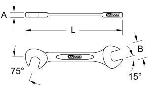 KS Tools KS Tools Doppelmaulschlüssel,15°+75° 7mm - Schraubenschlüssel