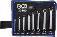 BGS 30300, Bgs Doppel-Ringschl&uuml;ssel-Satz - extra flach - SW 6 - 22 mm - 8-tlg.