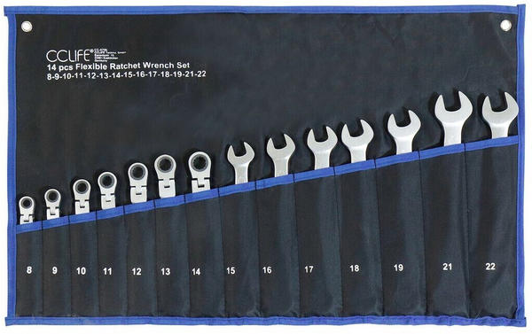 CCLife Technic Ringratschenschlüssel 8-22mm (5706)