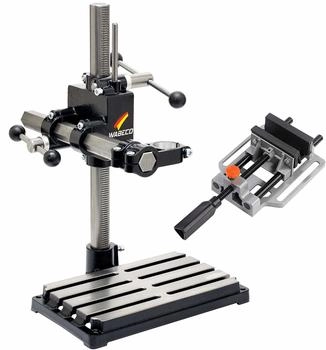 Wabeco Bohrständer Fräsständer BF1240 mit Maschinenschraubstock vertikal/horizontal Säule 500 Ausleger 350 mm