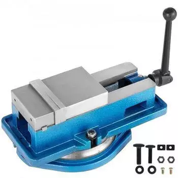 VEVOR Maschinenschraubstock drehbar 100mm Gusseisen 16kg