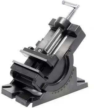 Wiltec Pr&auml;zisions-Maschinenschraubstock 100mm Backenbreite 90&deg; schwenkbar Gusseisen (62052)