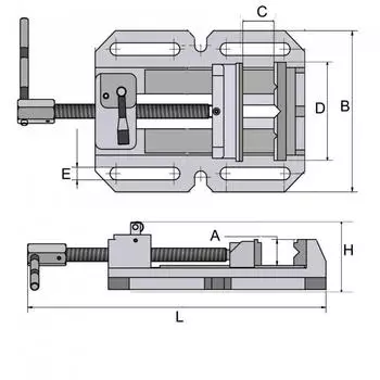 Optimum Maschinenschraubstock BSI-Q200 Schnellspannung, Backenbreite 200mm (3000240)