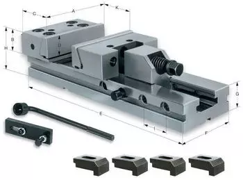 R&ouml;hm MSR Maschinen-Schraubstock Backenbreite 150mm Spannweite 300mm (161826)