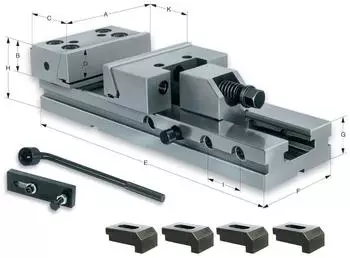 R&ouml;hm Maschinen-Schraubstock MSR Backenbreite 125mm, Spannweite 150mm (161828)